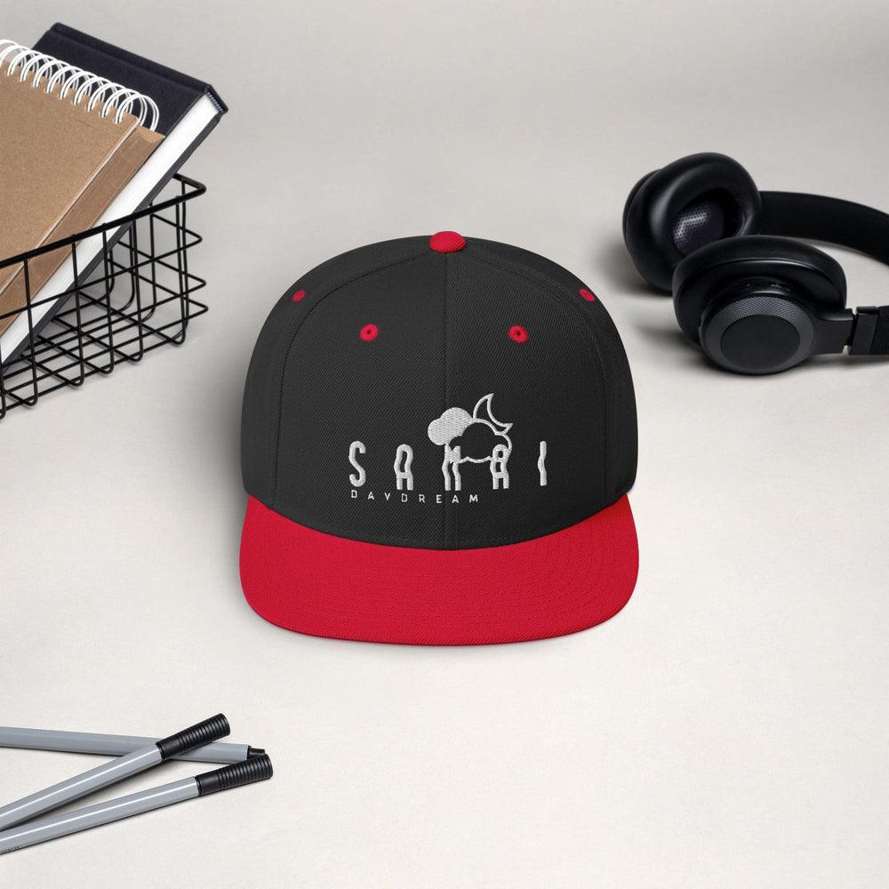 Black And Red Classic Samai Snapback-Samai Apparel