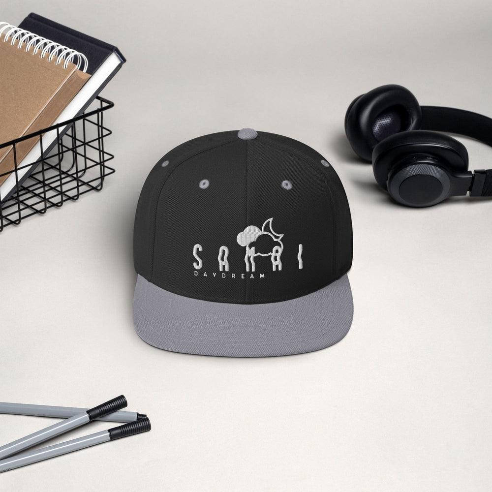 Black And Silver Classic Samai Snapback-Samai Apparel