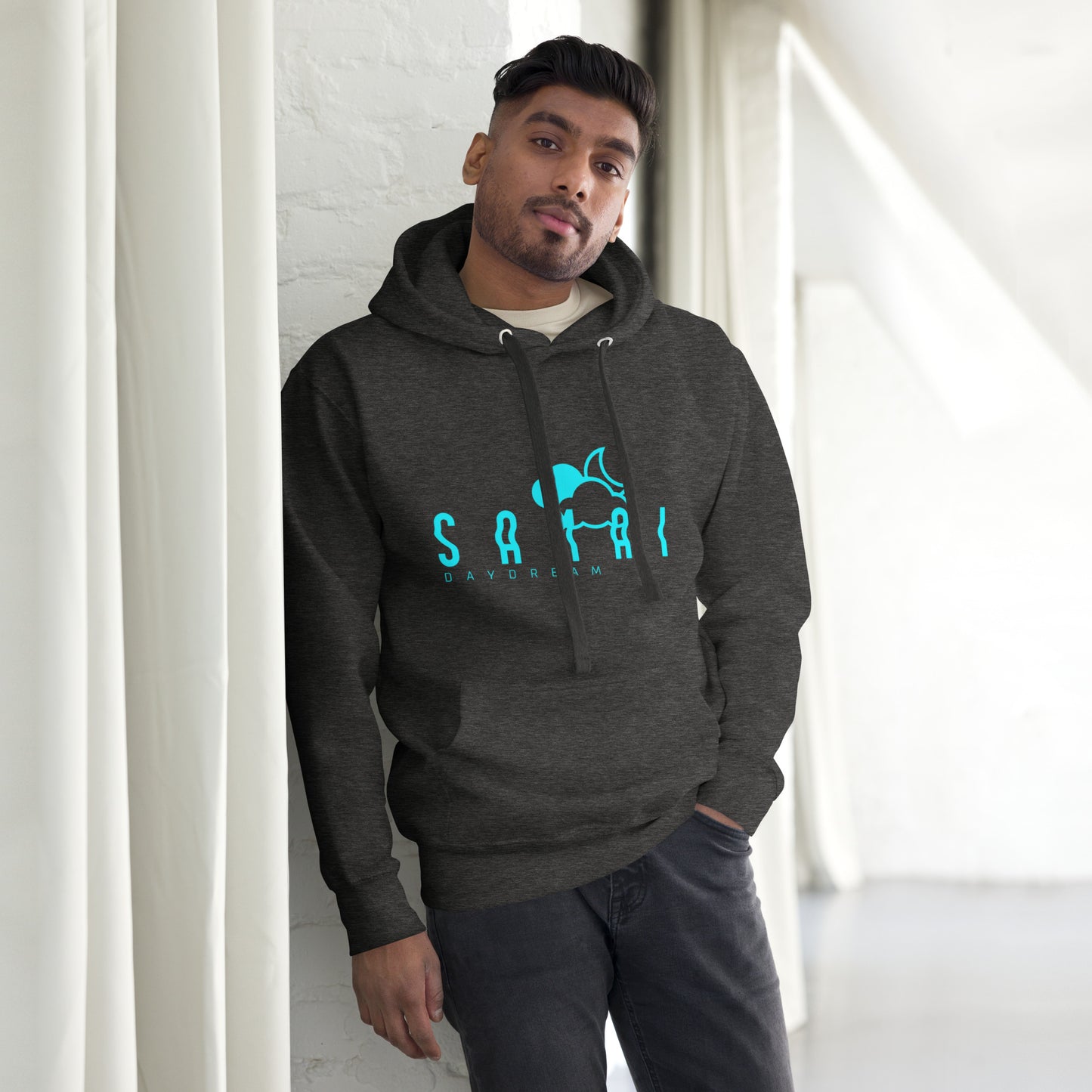Premium DTG Turquoise Logo Slogan Hoodie