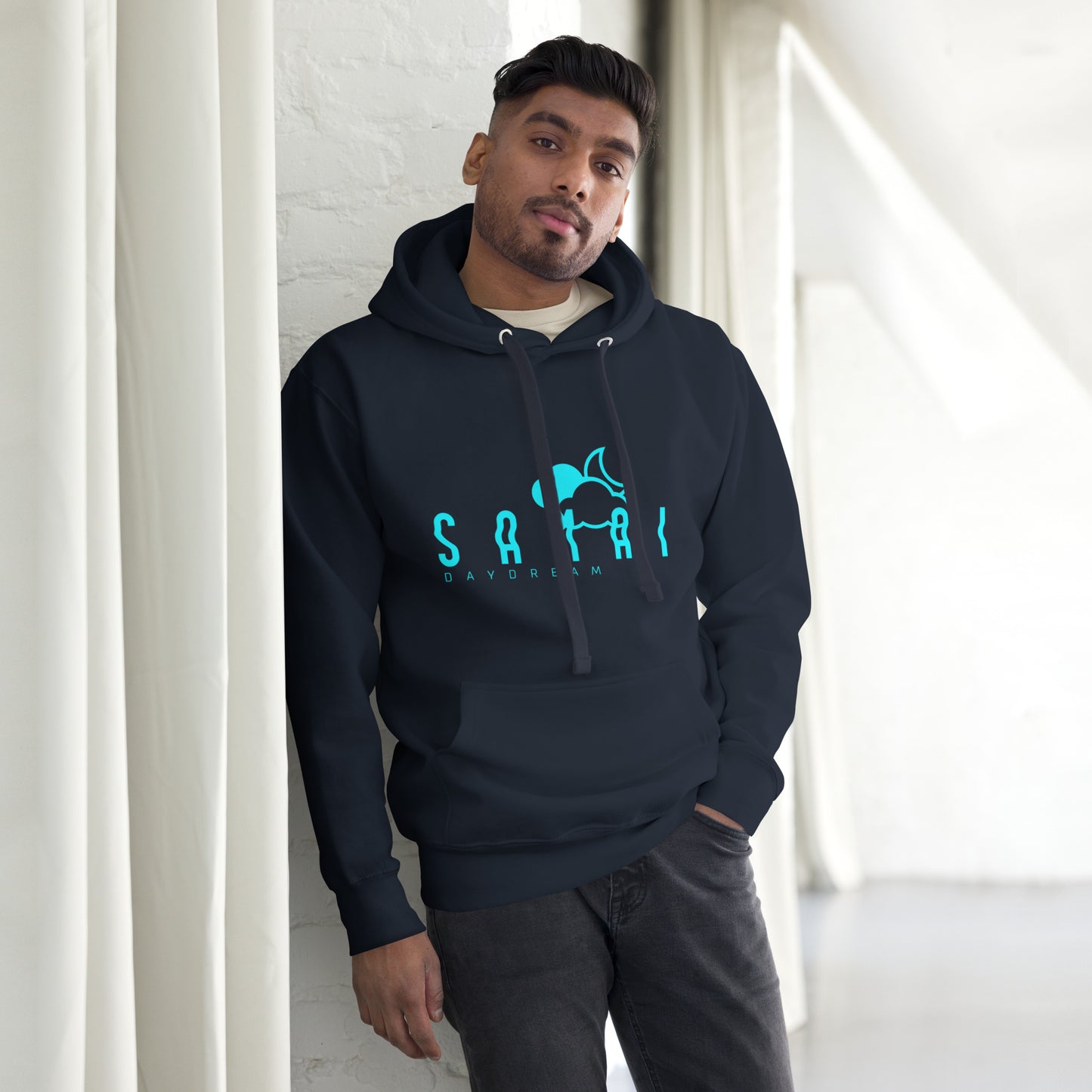 Premium DTG Turquoise Logo Slogan Hoodie
