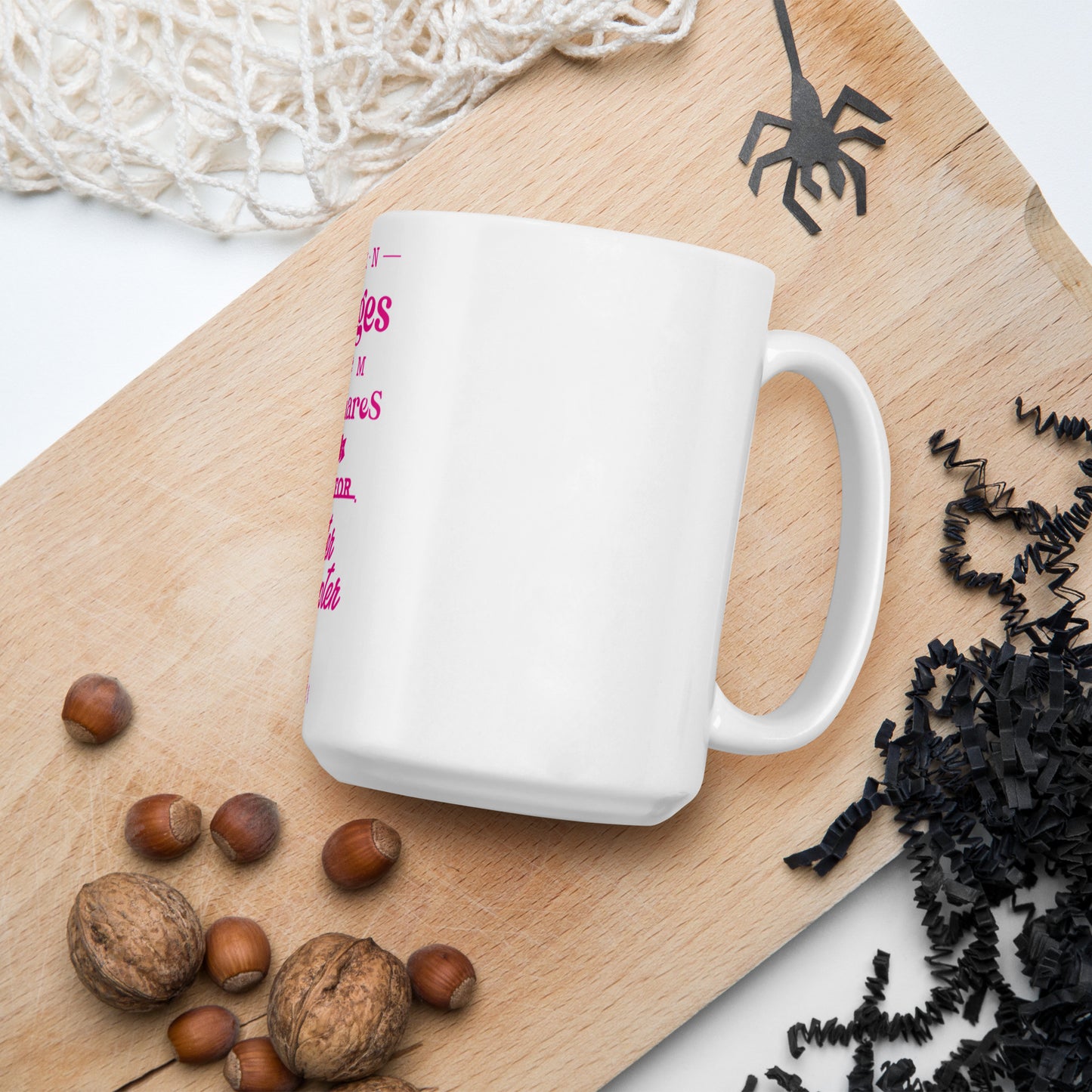 White glossy mug