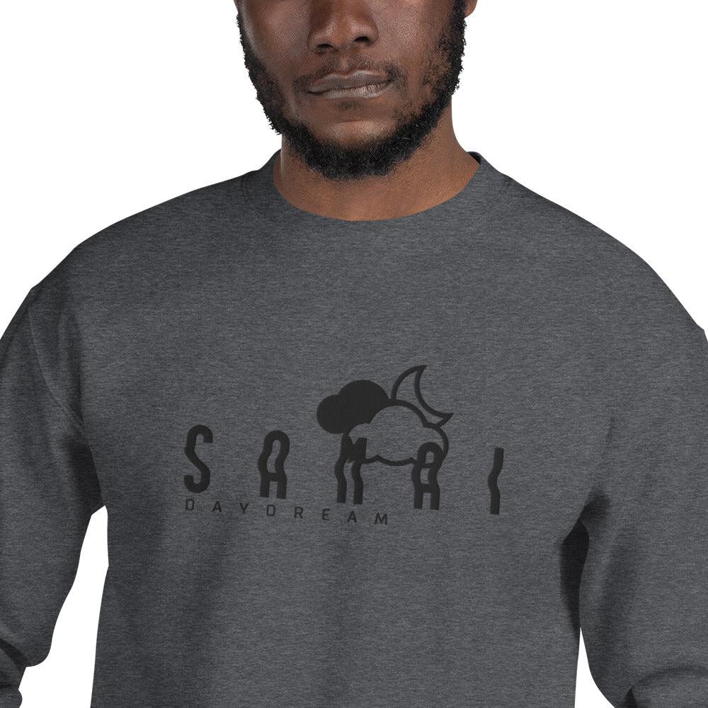 Embroidery Black Center Logo Sweatshirt-Samai Apparel