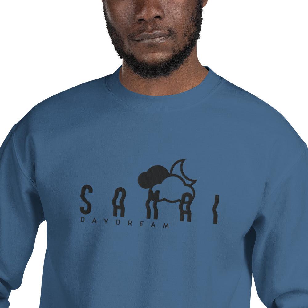 Embroidery Black Center Logo Sweatshirt-Samai Apparel