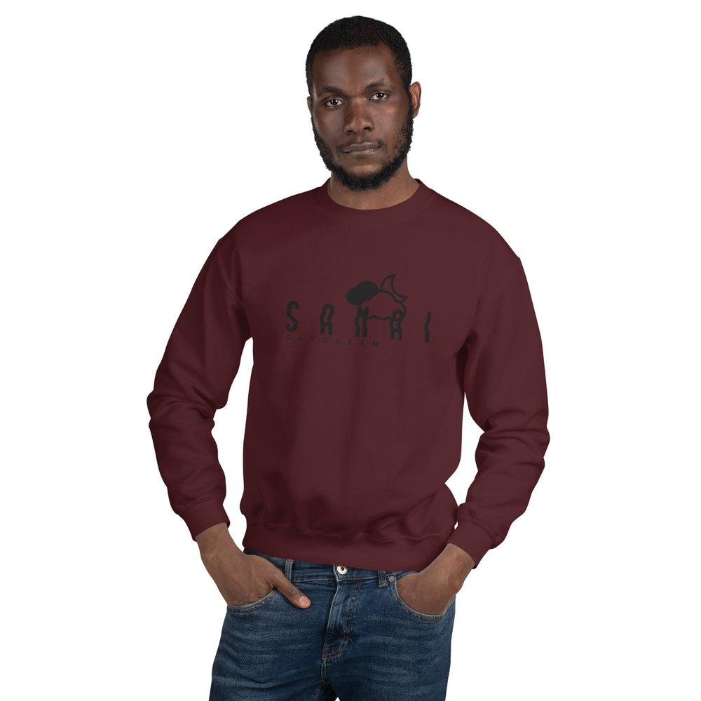 Embroidery Black Center Logo Sweatshirt-Samai Apparel