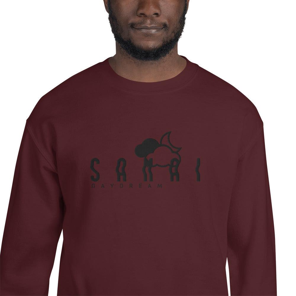 Embroidery Black Center Logo Sweatshirt-Samai Apparel