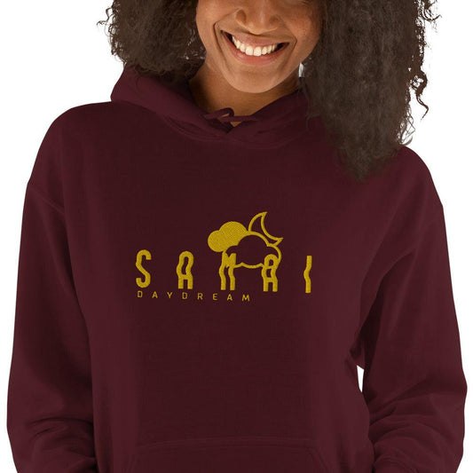 Embroidery Gold Center Logo Hoodie-Samai Apparel