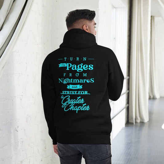 Premium DTG Turquoise Logo Slogan Hoodie