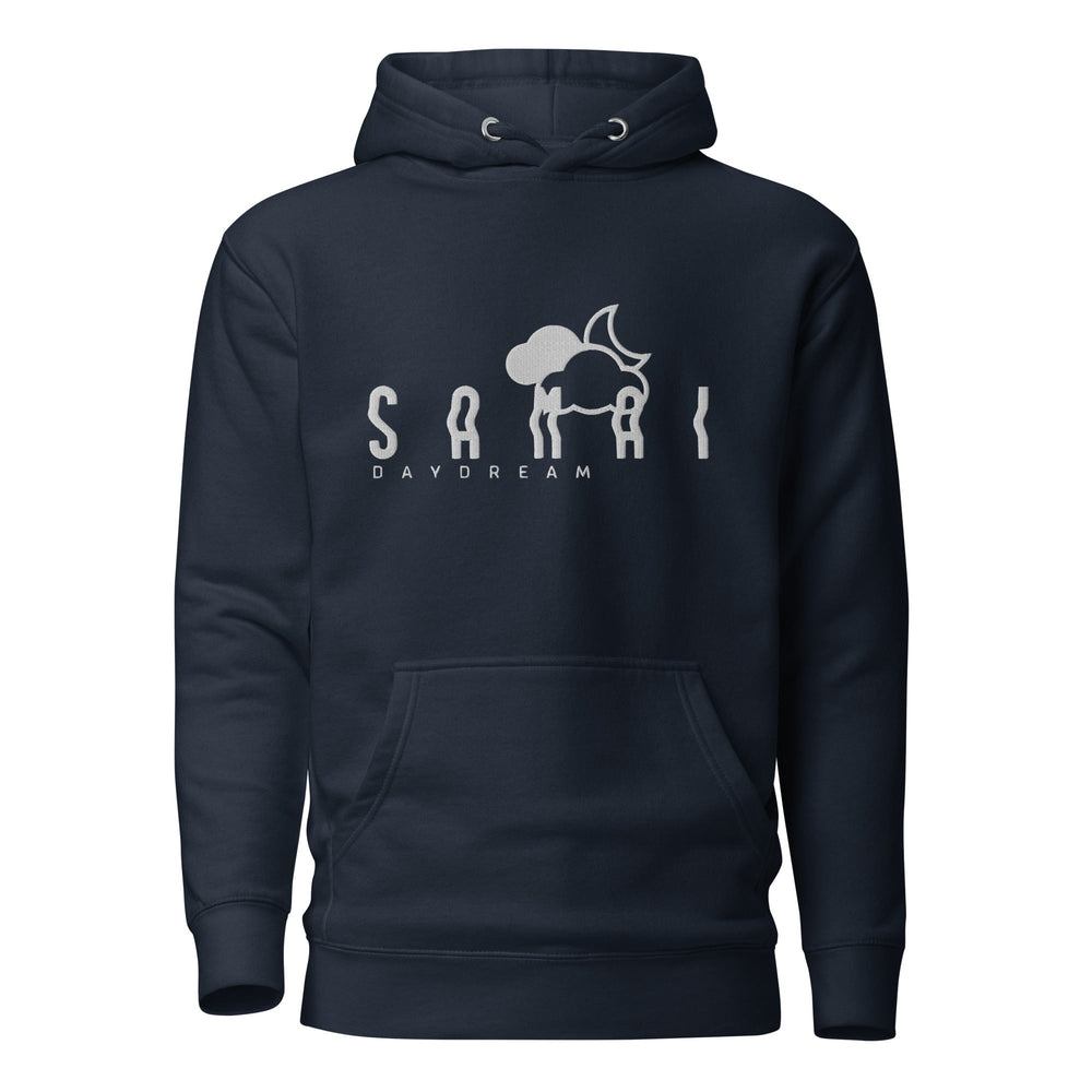 Premium White Logo Slogan Hoodie-Samai Apparel