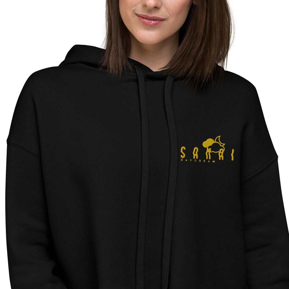 Crop Embroidery Gold Samai Logo Hoodie-Samai Apparel