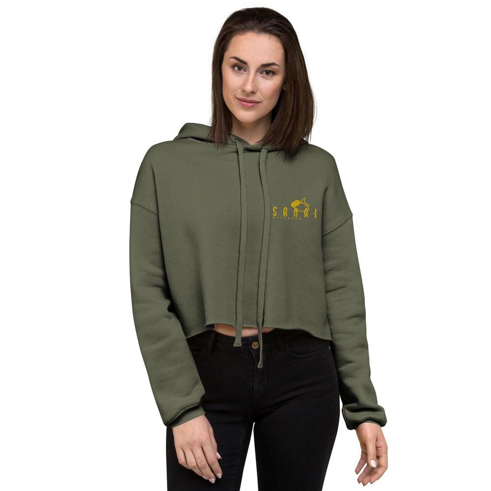 Crop Embroidery Gold Samai Logo Hoodie-Samai Apparel