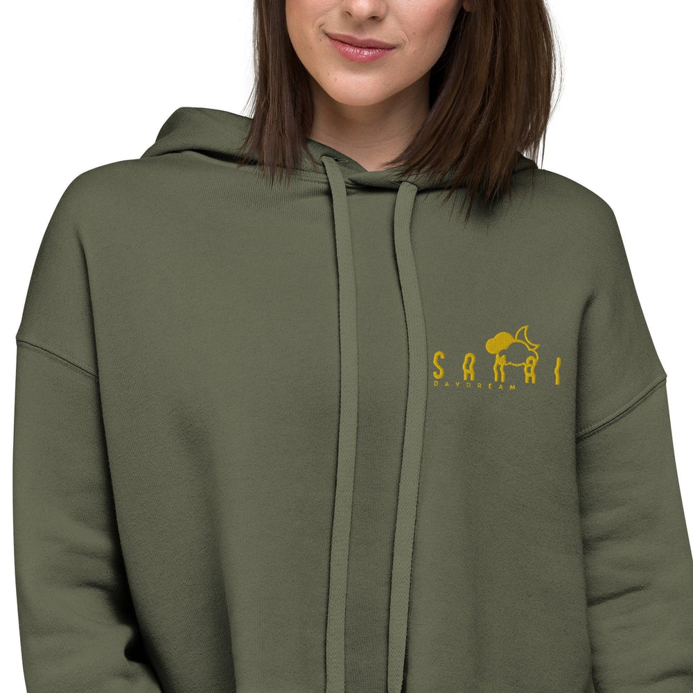 Crop Embroidery Gold Samai Logo Hoodie-Samai Apparel